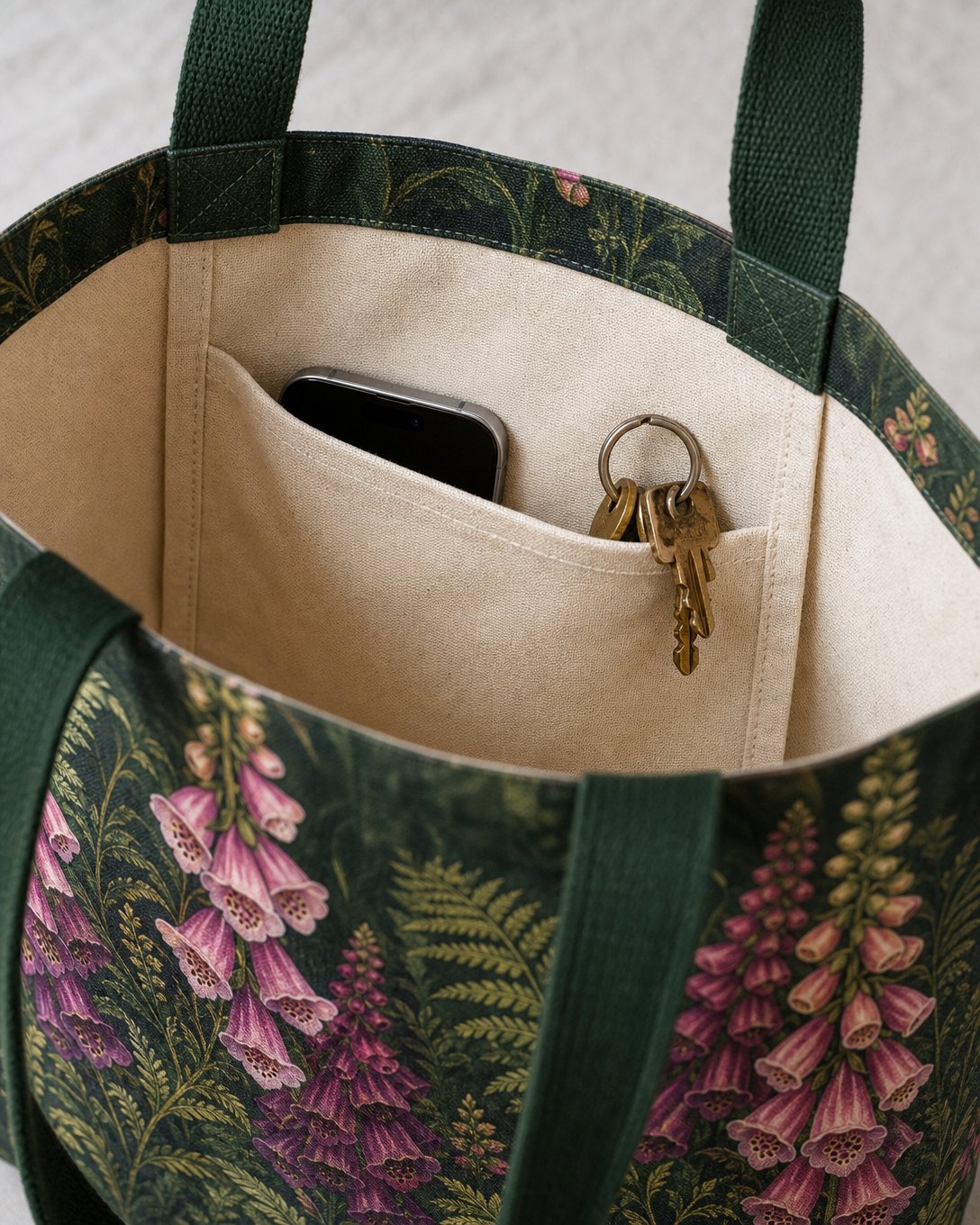 Foxglove Dell Tote Bag, image 4