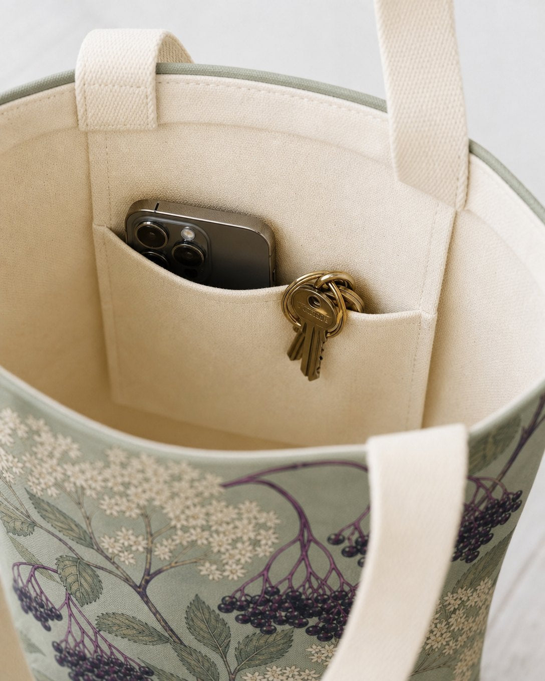 Elderflower Lace Tote Bag, image 4