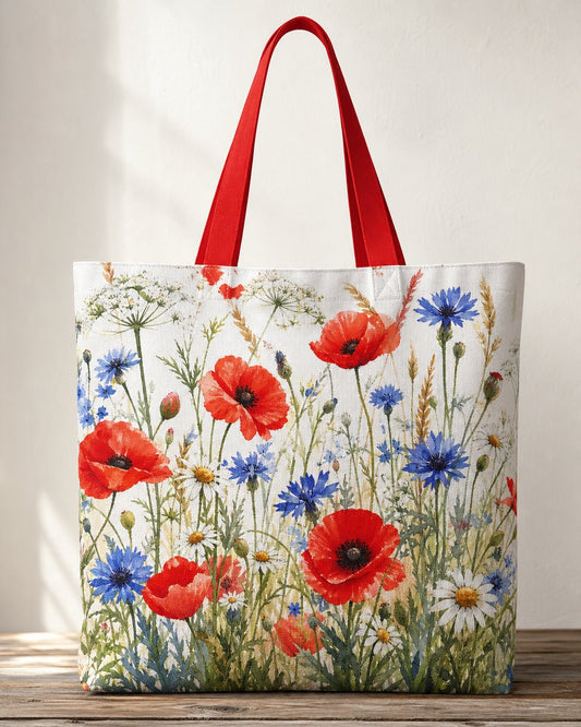 Poppy Verge Tote Bag, image 1