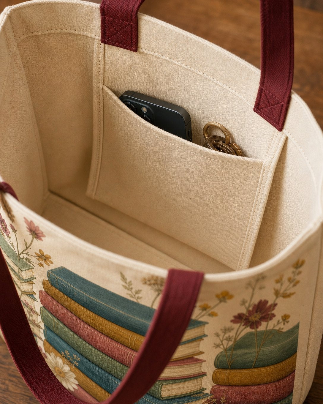 Stacked Spines Tote Bag, image 4