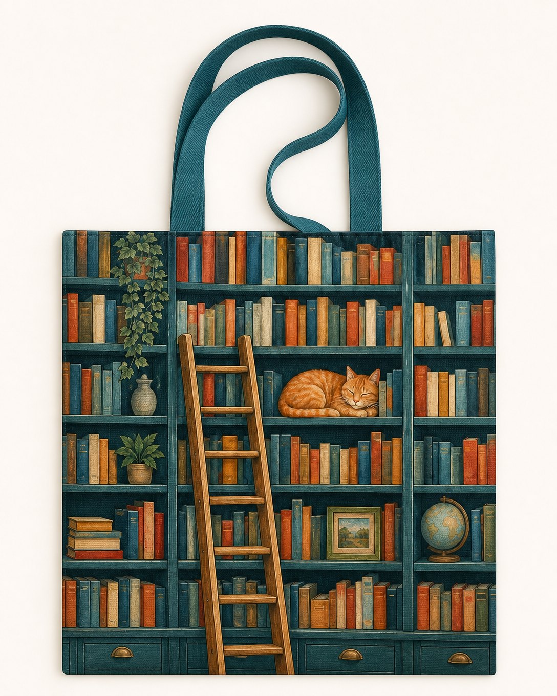Library Cat Tote Bag, image 2