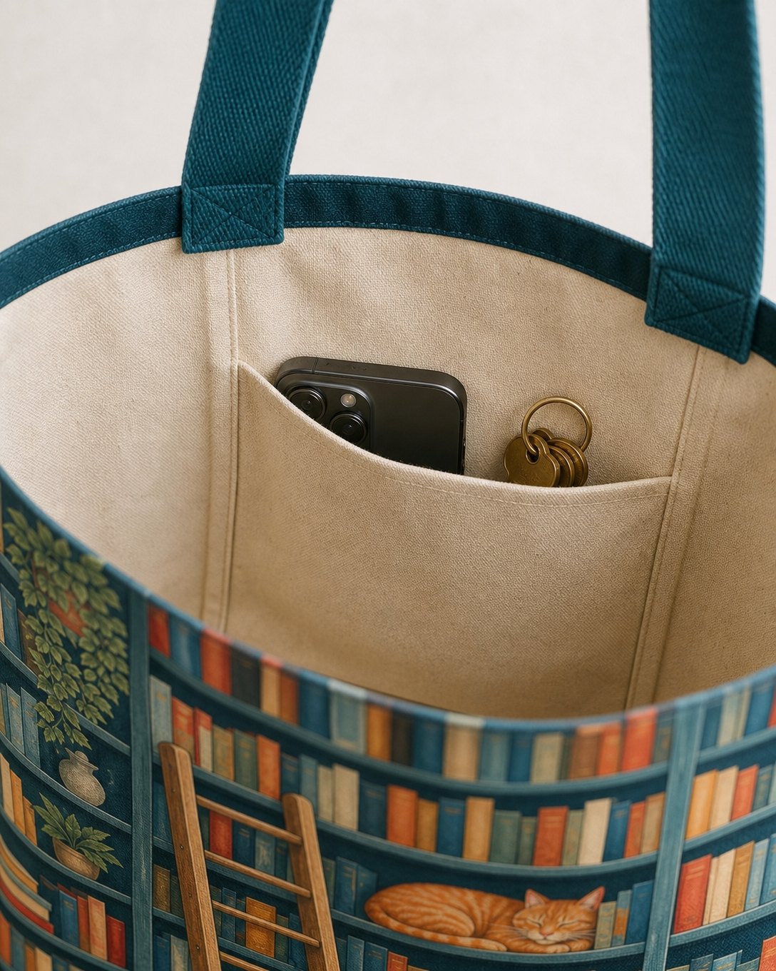 Library Cat Tote Bag, image 4
