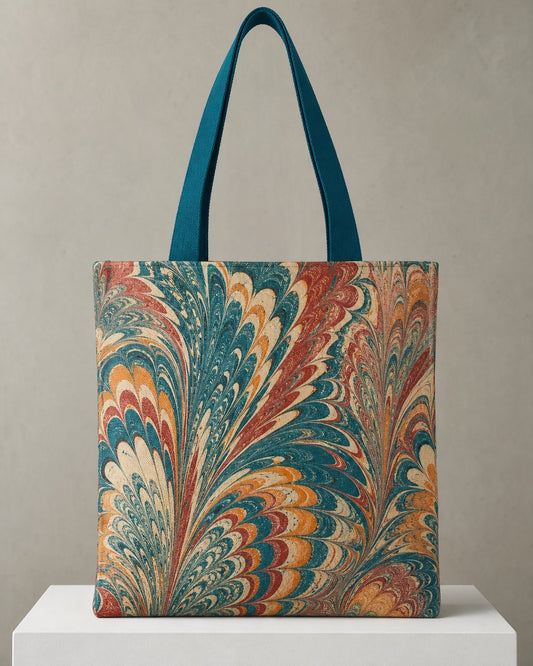 Marbled Endpaper Tote Bag, image 1