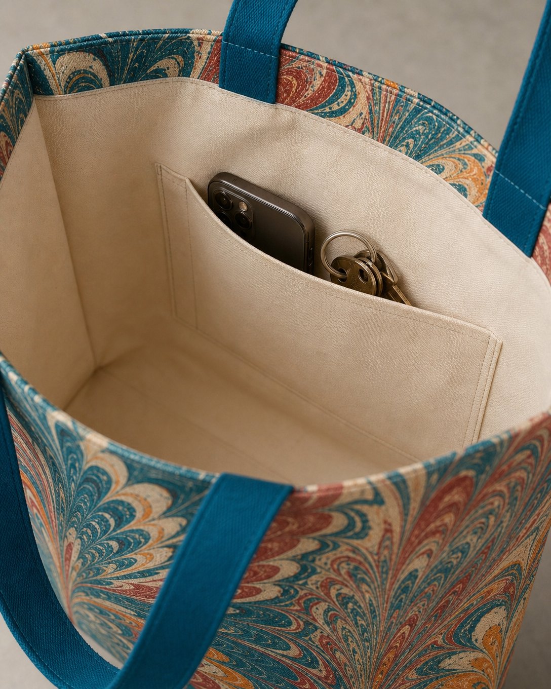 Marbled Endpaper Tote Bag, image 4