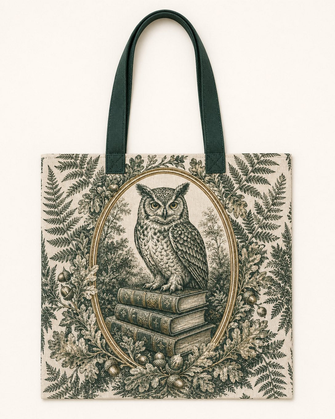 Owl Bookplate Tote Bag, image 2