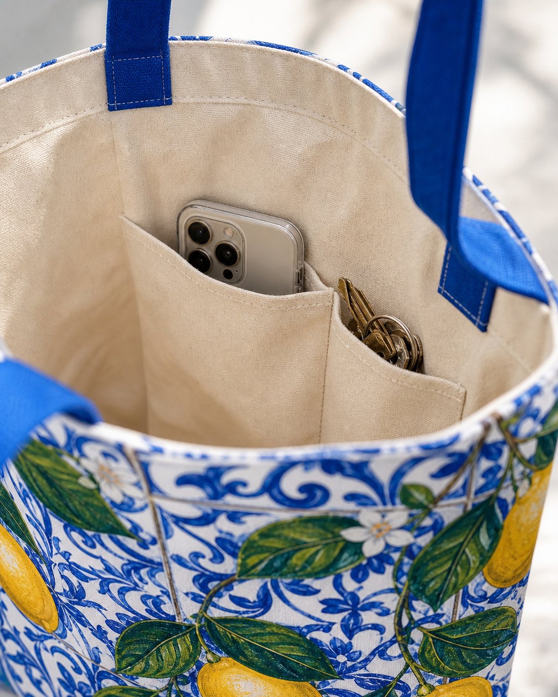 Amalfi Lemons Tote Bag, image 4
