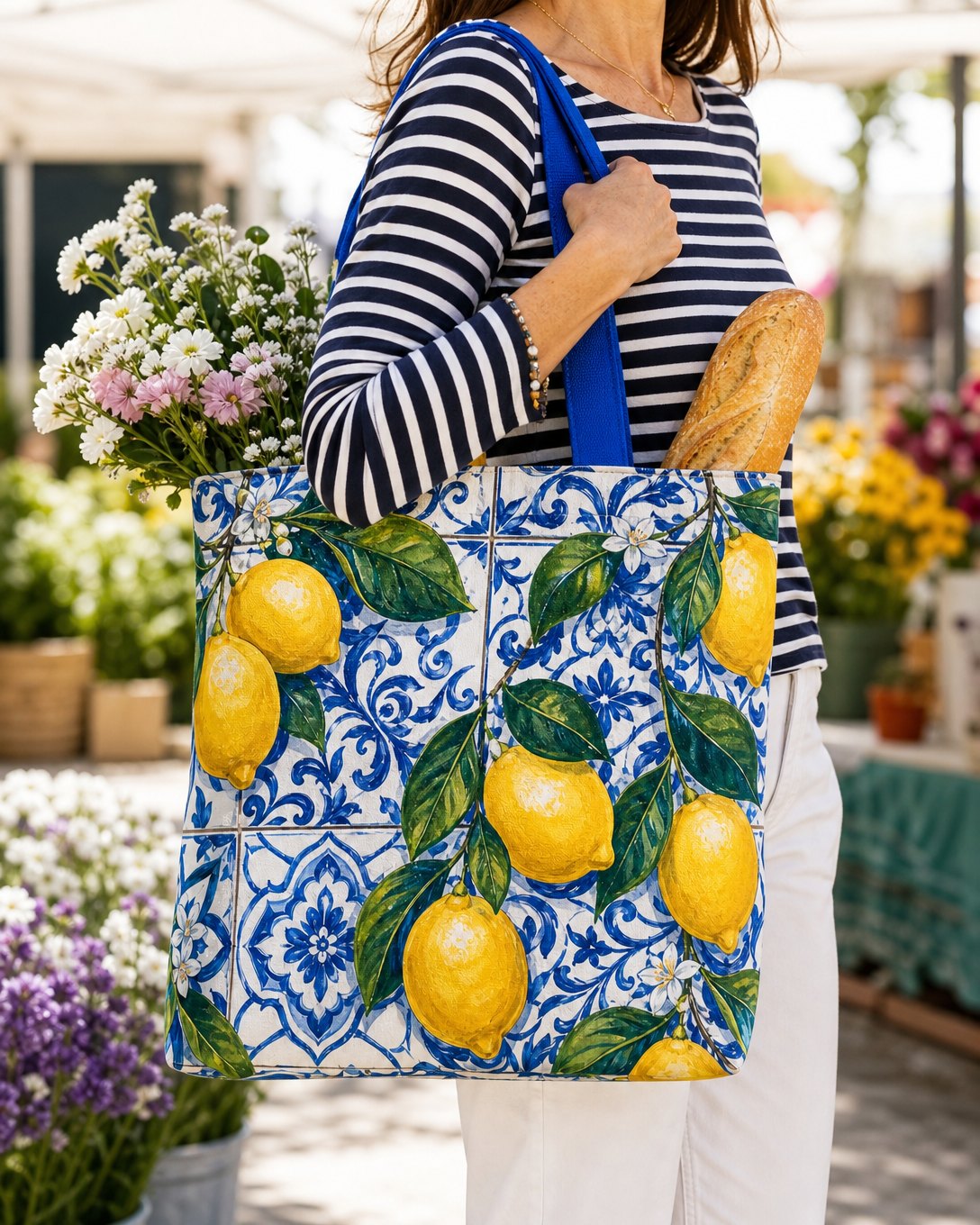 Amalfi Lemons Tote Bag, image 5